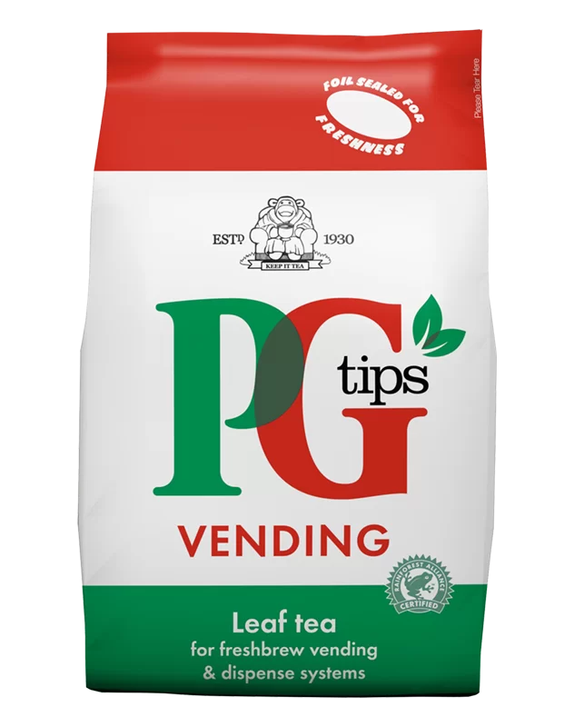 You can be sure of a great cup of tea from our vending machines with the likes of PG Tips.