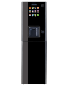 zen-tabletop-base-cab A black refrigerator with a Zen app.