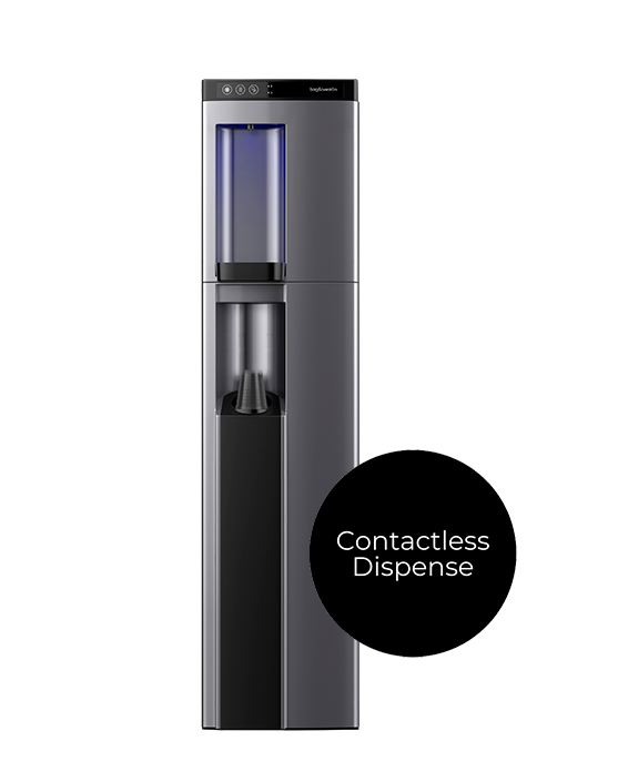 The Borg B4 water dispenser offers a contactless delivery.
