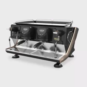 A Gaggia La Reale espresso machine on a white background.