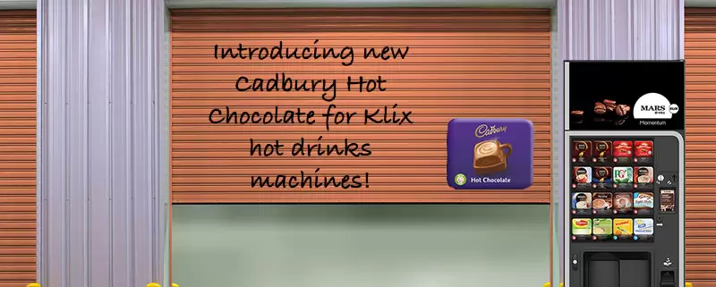 Cadbury Hot Chocolate now available in Klix hot drinks machines!