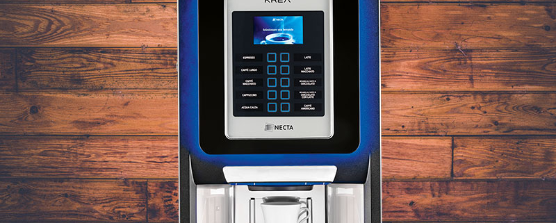 The Krea Prime is a stunning coffee machine that delivers fresh bean coffee to your workplace.