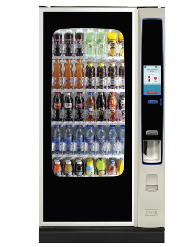 The Bevmax Media 35 cold drinks vending machine is a simple and stylish way to provide cold drinks.