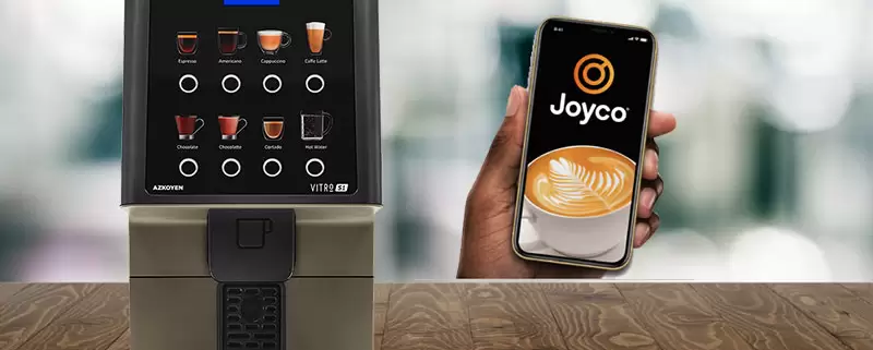 The Joyce mobile app delivers a convenient and hygienic coffee experience.