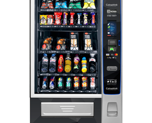 The Merchant 4 snack and cold drinks vending machine provides a variety of configurations.