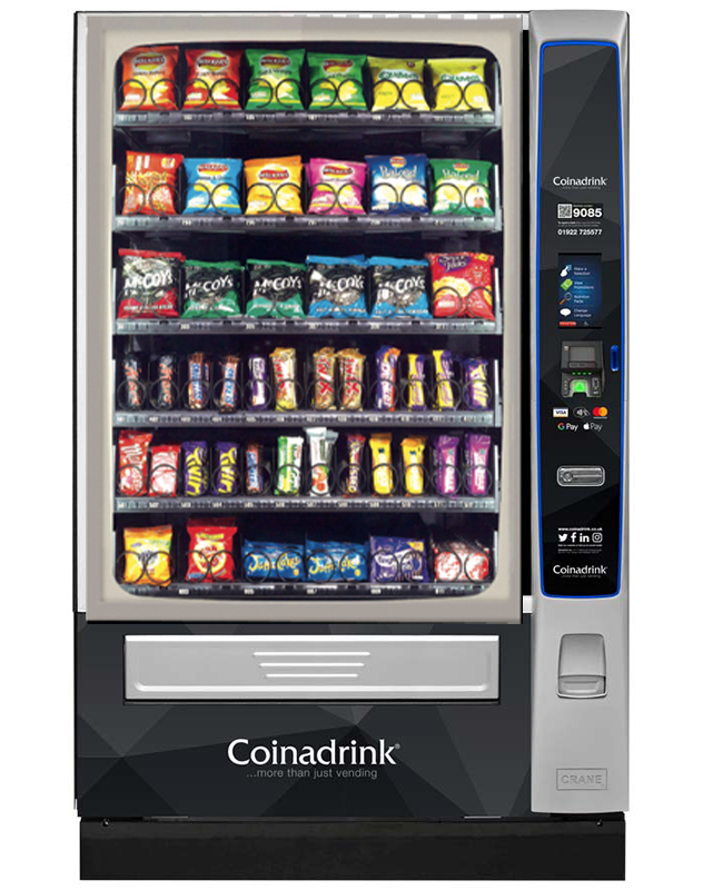 The Merchant 6 snack vending machine provides a variety of configurations.