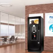 Purezone antimicrobial film works with a variety of Coinadrink vending machines to deliver a more hygienic experience.