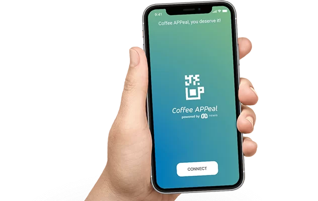 You can experience a contactless coffee machine in one of two ways.