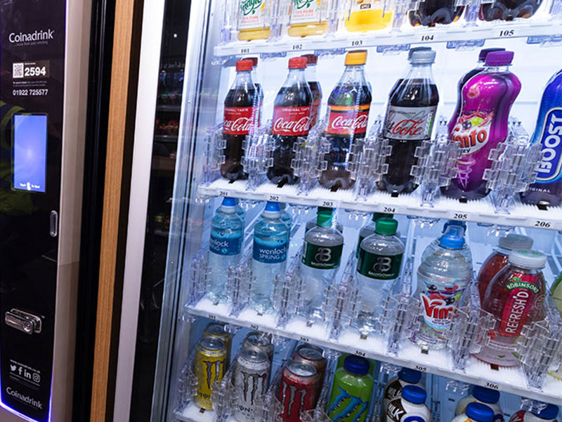 You can buy vending machines that offer cold drinks.