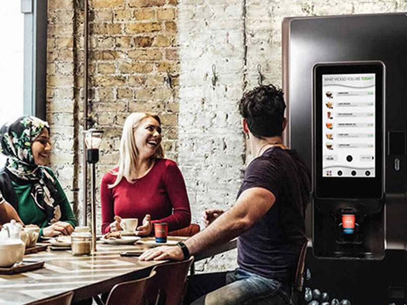 Floorstanding hot drink vending machines from Coinadrink Limited.