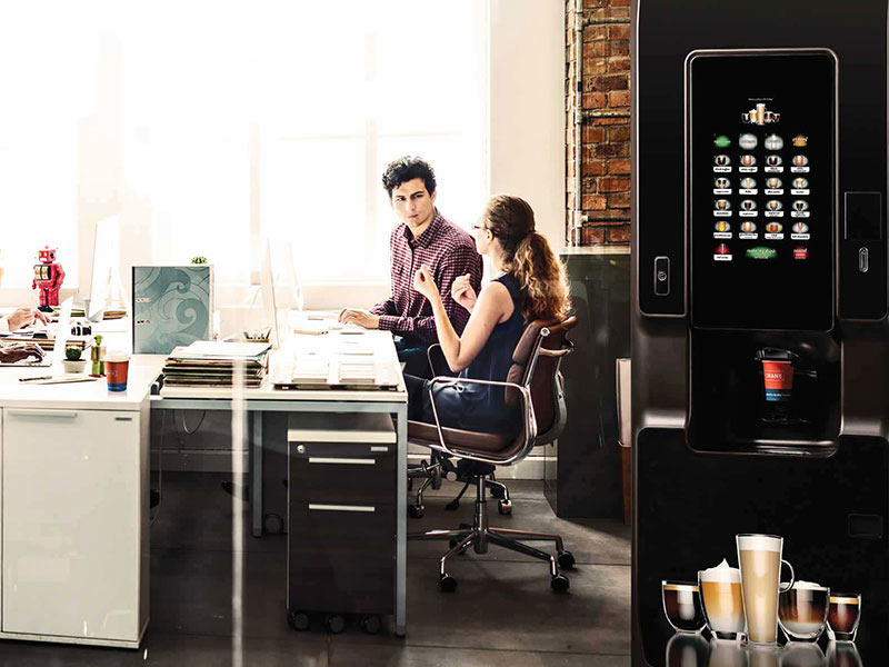 Experience a floorstanding tea vending machine in your workplace.