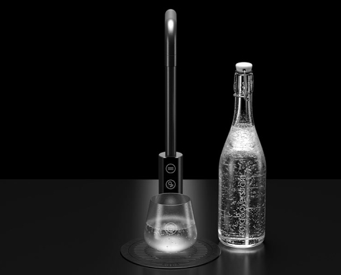 Borg-T1-water-tap-system-hygiene A Borg T1 bottle of water next to a regular bottle of water.