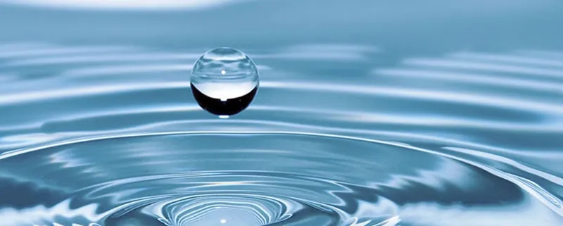 A drop of water on a background.