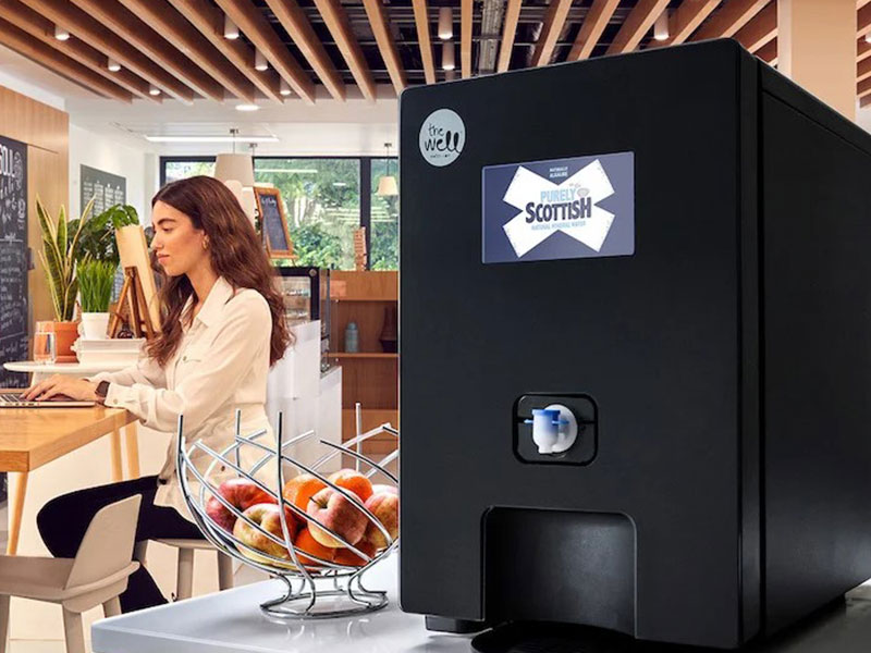 boxed water cooler for the workplace