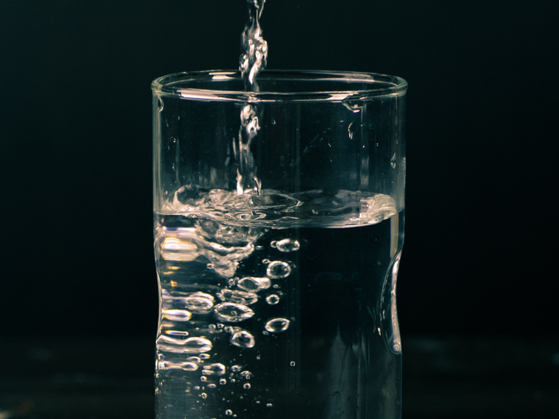 drinking water at work