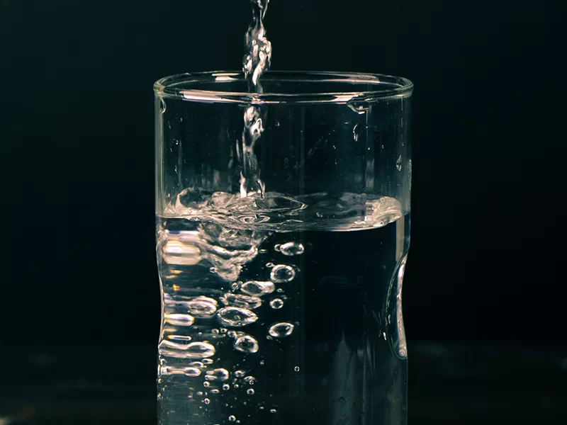 drinking water at work