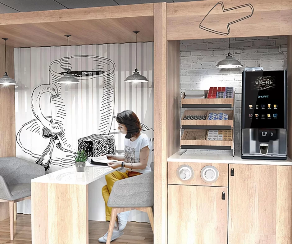 office recreational area coffee machine