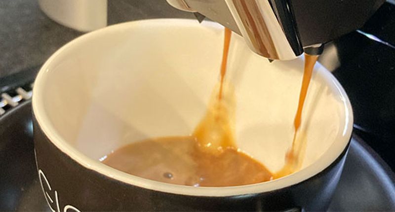 Fresh bean coffee from an office coffee machine