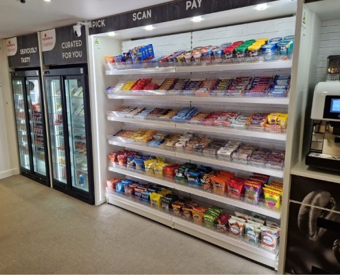 The Micro Market solution is a self-service refreshment hub for your workplace.