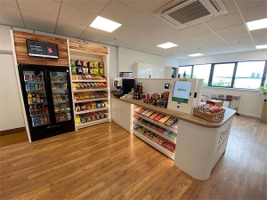 The Micro Market represents a grand workplace cafeteria.