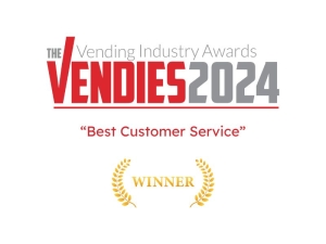 Best Customer Service Coinadrink Limited won the Best Customer Service award for our fully managed vending service at the Vendies Awards 2024!