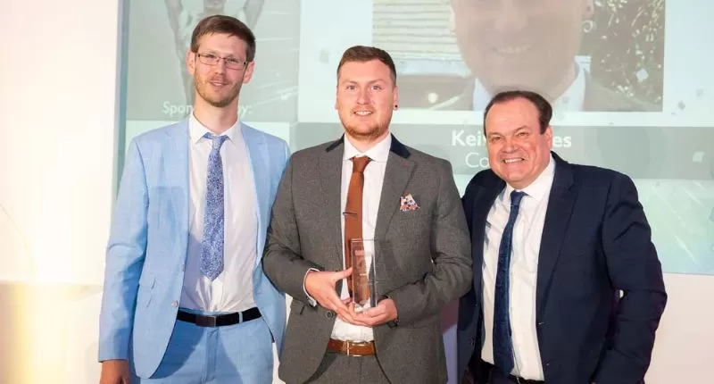 Kieran Jones won the "Best Service Engineer" award for delivering an outstanding vending service to Coinadrink Limited customers.