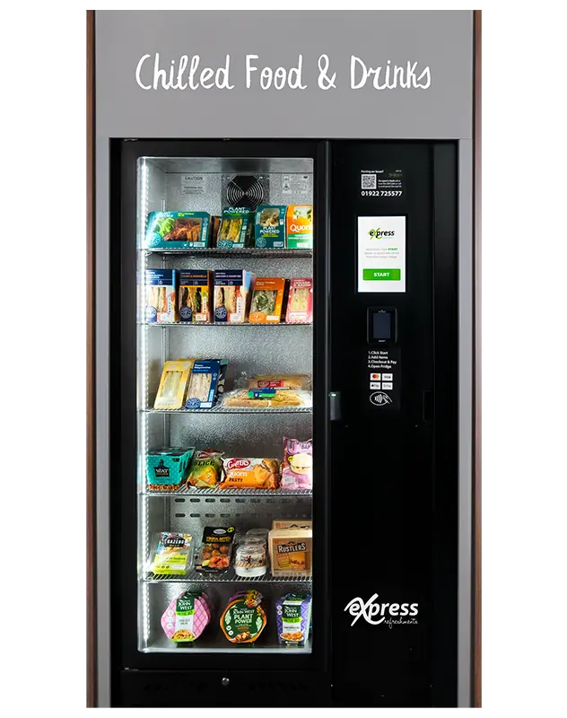 The commercial smart fridge from Coinadrink is a futuristic way to offer fresh food, cold drinks and even ambient snacks from your workplace.