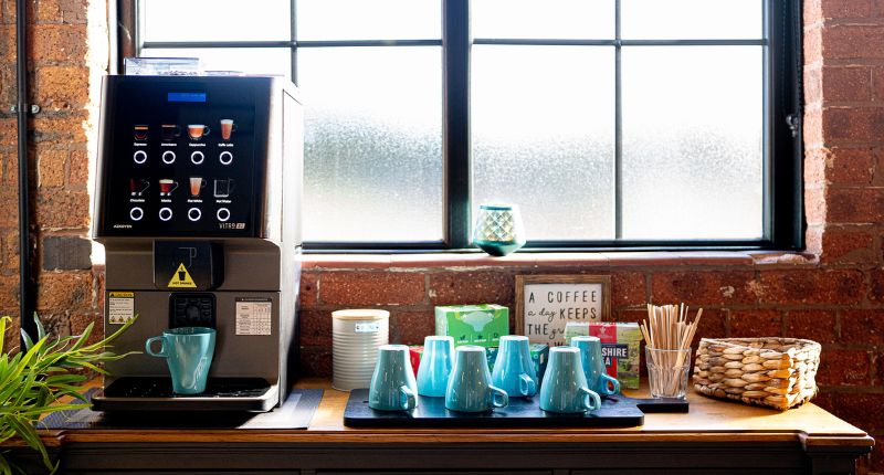 A commercial coffee machine can significantly enhance any available space in your workplace.