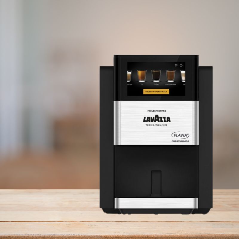 Flavia coffee machines are part of our in-cup range, providing good quality tea, coffee, hot chocolate and more without any fuss.