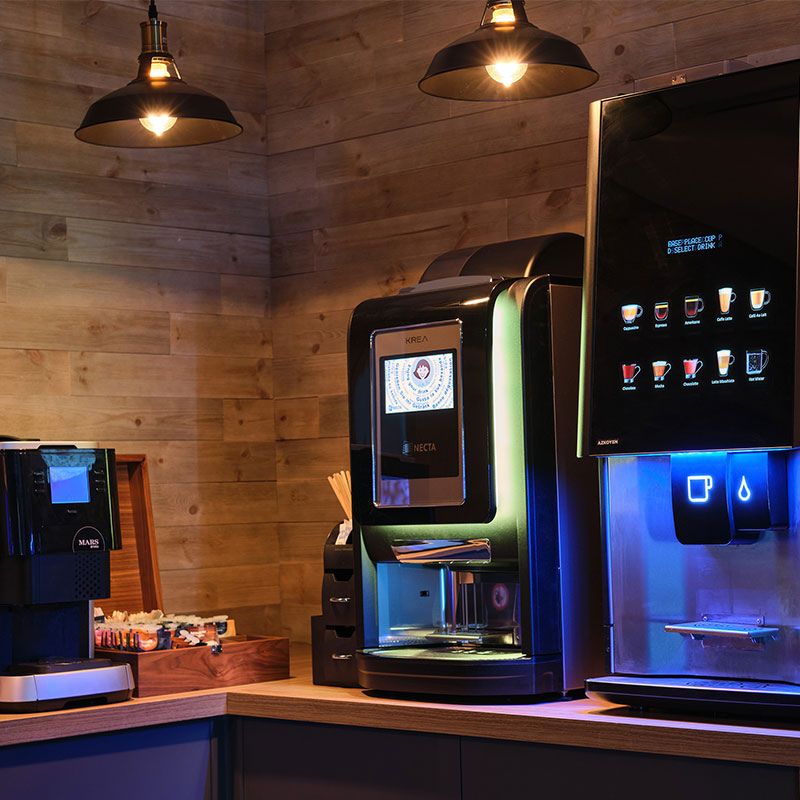 Check out our range of tabletop coffee machines for your workplace, from pod and Flavia, to fresh milk machines.