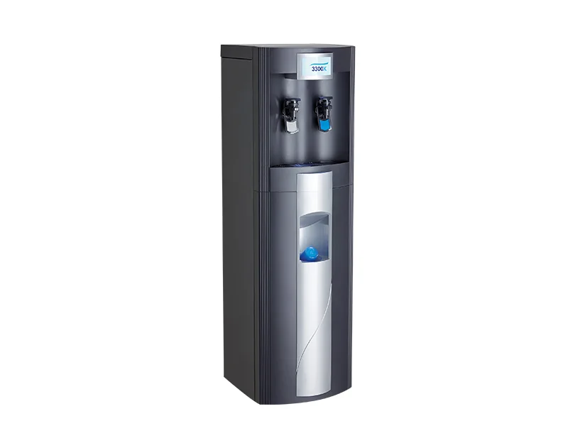 3300X chilled ambient floorstanding plumbed in water cooler The AA First 3300X can be had a floorstanding pou water cooler that dispenses chilled and ambient water.