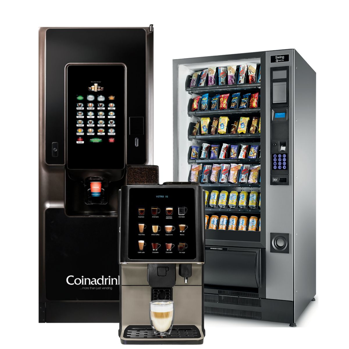 Competitive vending machine hire prices from Coinadrink Limited.