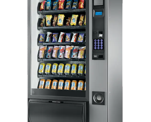The GUSTO 8 snack and cold drink vending machine is available to buy or rent from Coinadrink Limited of the West Midlands.