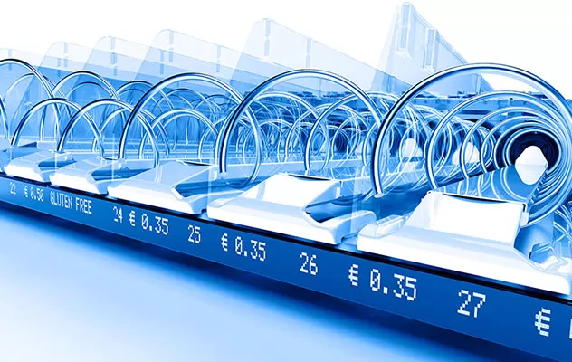 GUSTO-8_visio.jpg The GUSTO 8 snack and cold drink vending machine uses Visio Shop Trays for maximum flexibility and reliability in storing and dispensing products.