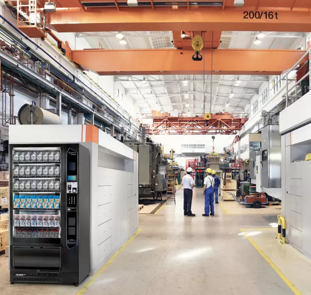 GUSTO-8P_locatiob.jpg The GUSTO 8P snack and cold drinks vending machine uses Visio Shop trays to deliver impressive product flexibility