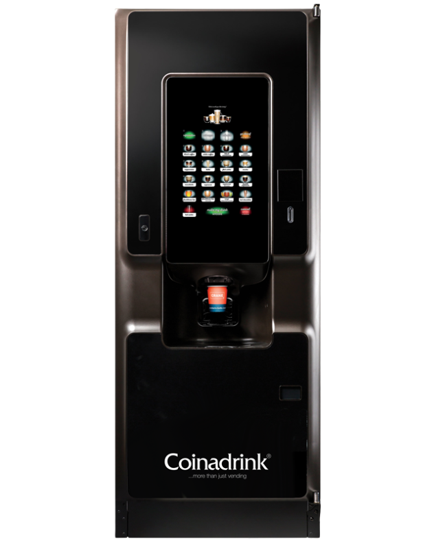 Experience the reliable Cali hot drinks vending machine with an optional fully managed service from Coinadrink.