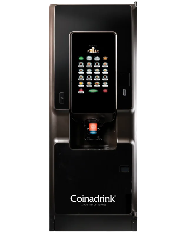 Experience the reliable Cali hot drinks vending machine with an optional fully managed service from Coinadrink.