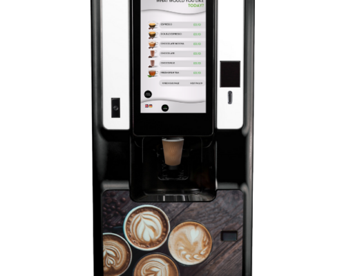 Experience a 21" full HD touchscreen with the Coti hot drinks vending machine, available to buy or rent from Coinadrink with an optional fully managed service.
