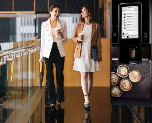 The Coti hot drinks vending machine is a great choice for the hospitality sector, with its style and self-serve coffee shop quality highly desired in cafes and coffee shops