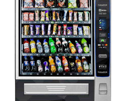 The Merchant 6 Snack and Cold Drinks Vending Machine can store up to 576 products in multiple configurations, for large sites.