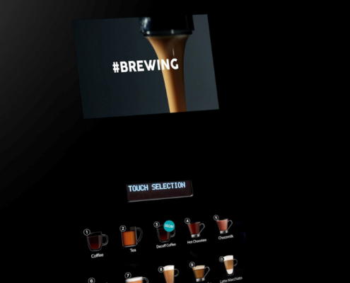 Neo Hot Drinks Vending Machine Design The Neo hot drinks vending machine dispenses up to 500 drinks per day, great for busy workplaces and public spaces.