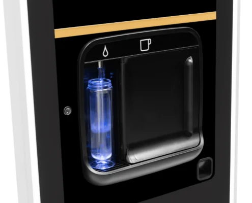 Neo Q Hot Drinks Vending Machine Drinking Water The Neo Q hot drinks vending machine offers crystal clear, chilled drinking water that is sanitised at point of dispense for total peace of mind.