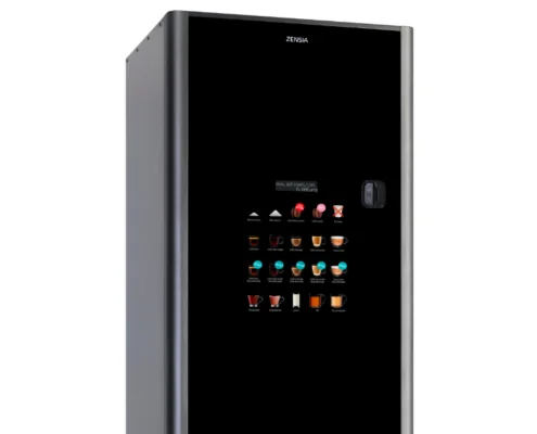 The Zensia hot drinks vending machine is a stylish facility that incoprates contactless selection for peace of mind.