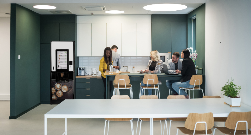 Hot drinks vending machines provide a quicker way to get hot drinks at work