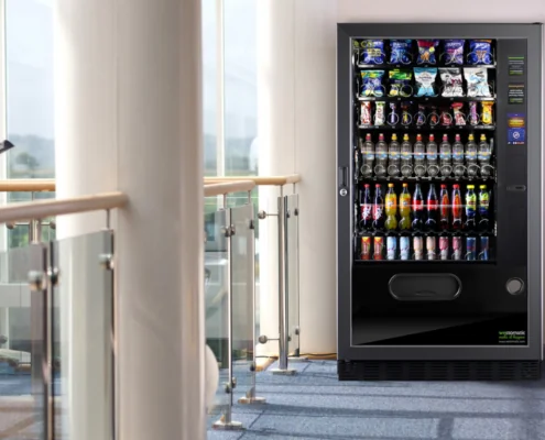 The Westomatic Quinto Max snack and cold drinks vending machine is ideal for education settings like colleges, schools and universities.