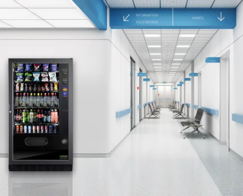 The Westomatic Quinto Max snack and cold drinks vending machine is brilliant for high-footfall locations like hospitals and surgeries.