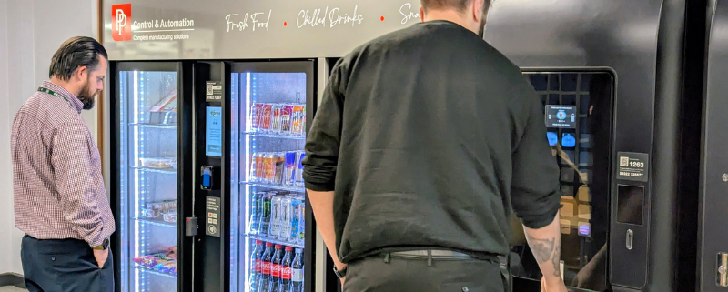 Discover how factory vending machines at PP Control and Automation improve employee wellbeing on site.