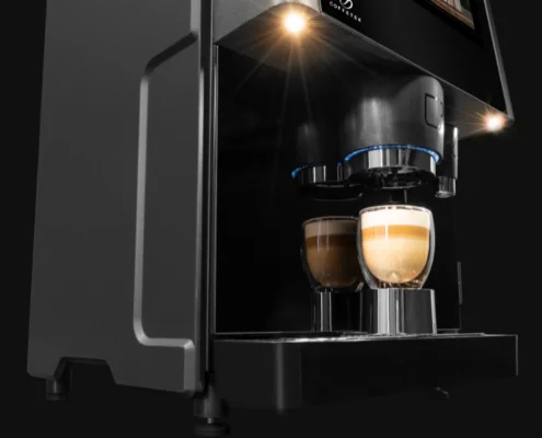 The Vitro Series 3 commercial coffee machine can dispense a wide variety of stunning speciality coffees, including latte.