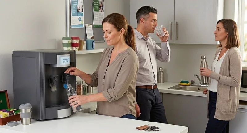 It is important to drink small amounts of water frequently, and having a water cooler acts as a timely reminder to drink often.