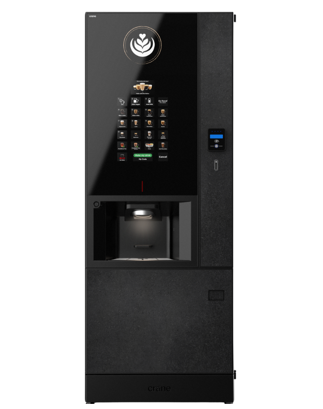 The Cali 2 hot drinks vending machine is available to buy or rent from Coinadrink with an optional fully managed service.